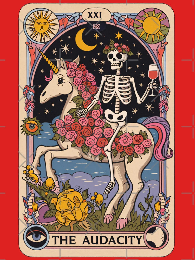 The Audacity – Skeleton on Unicorn Tarot Design Classic T-Shirt