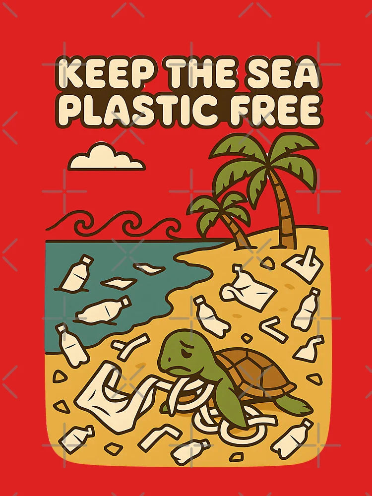 Keep the Sea Plastic-Free — Ocean Turtle Awareness Classic T-Shirt
