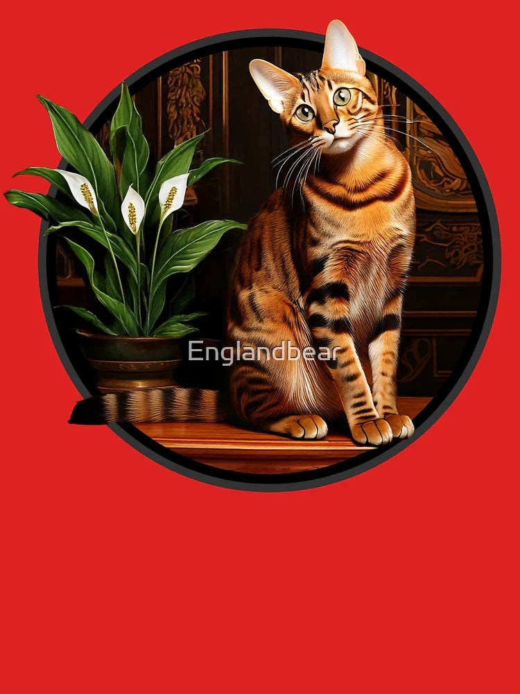 Elegant Bengal Cat Green Eyes Classic T-Shirt