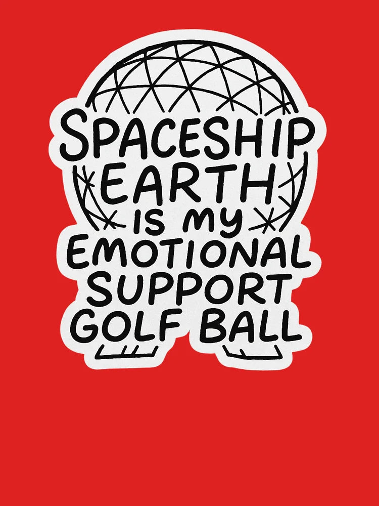 Spaceship Earth Emotional Support Golf Ball Classic T-Shirt
