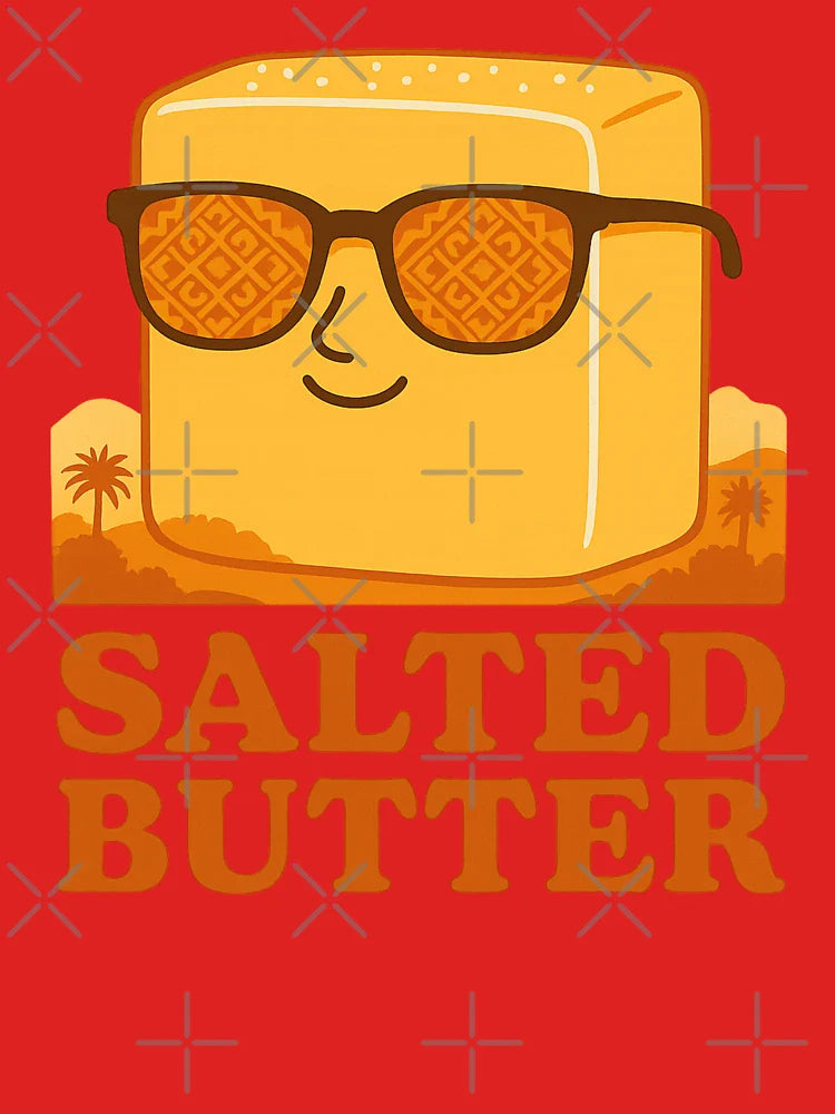 Cool Salted Butter Cartoon – Funny Retro Food Character Design Classic T-Shirt