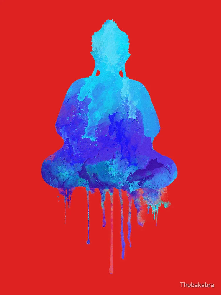 Blue Buddha Watercolor Illustration | Zen and Spiritual Design for a Peaceful Home Classic T-Shirt