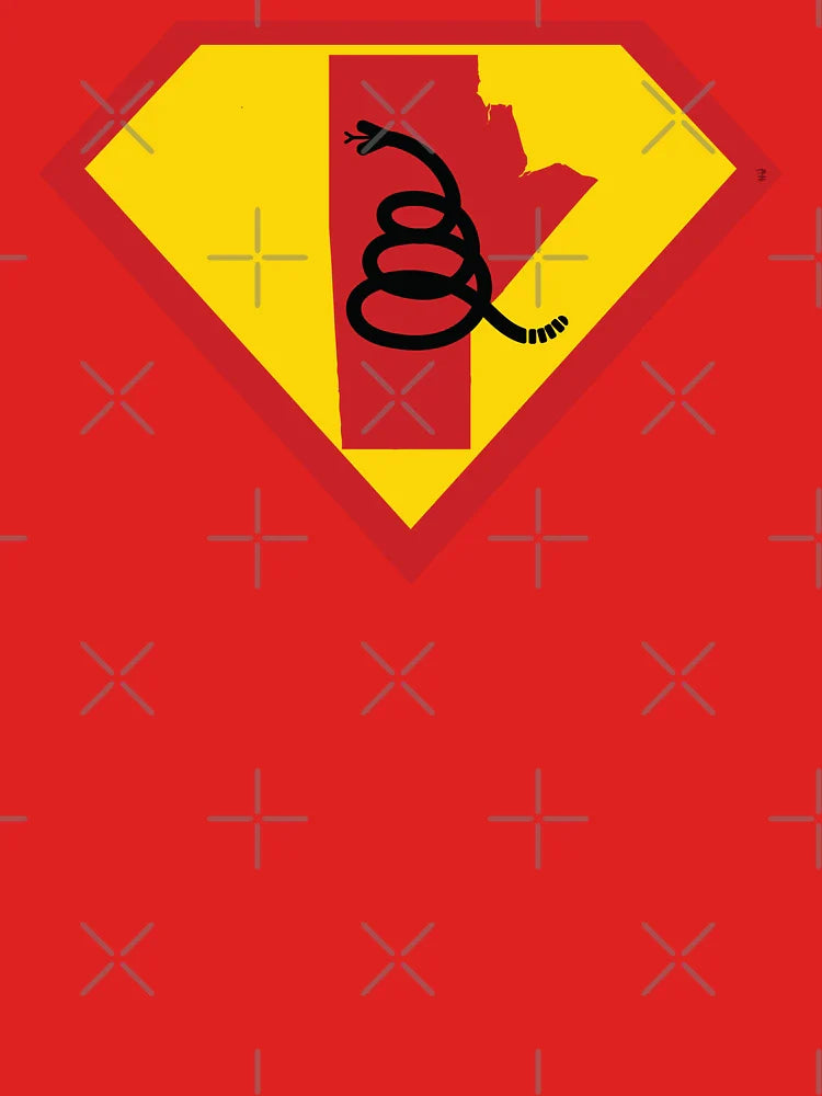 MANITOBAN  SHIELD - Freedom Is The Superpower - Modern Gadsden Snake Flag - Dont Tread On Me SUPERHERO MANITOBA design Classic T-Shirt