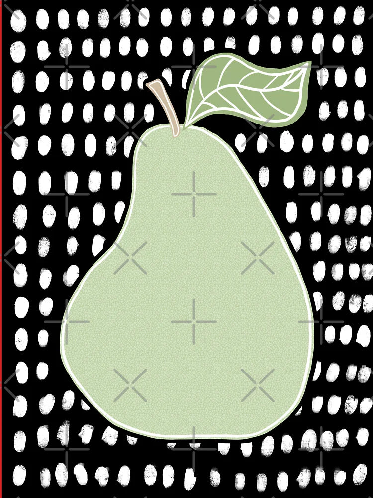 “Pear” | Black and White Background Classic T-Shirt