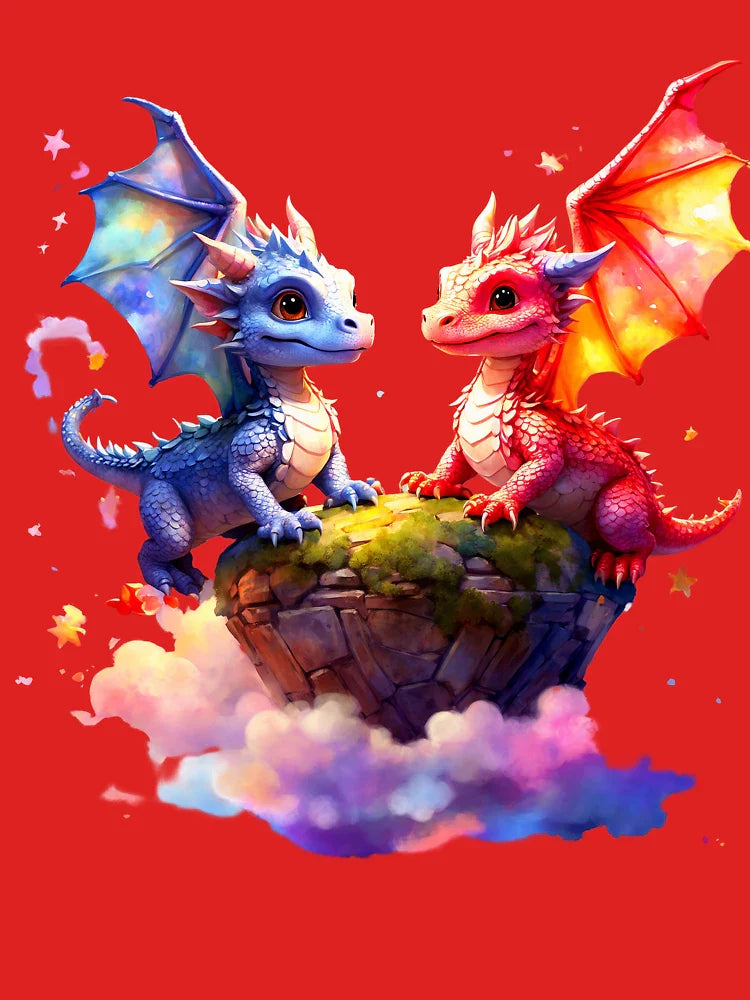Skybound Wonder: Baby Dragons in a Dreamy Flight Classic T-Shirt