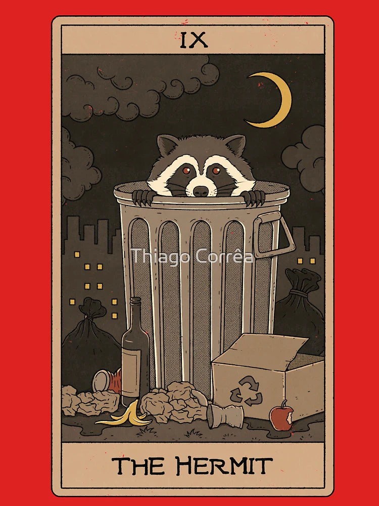 The Hermit - Raccoons Tarot Classic T-Shirt