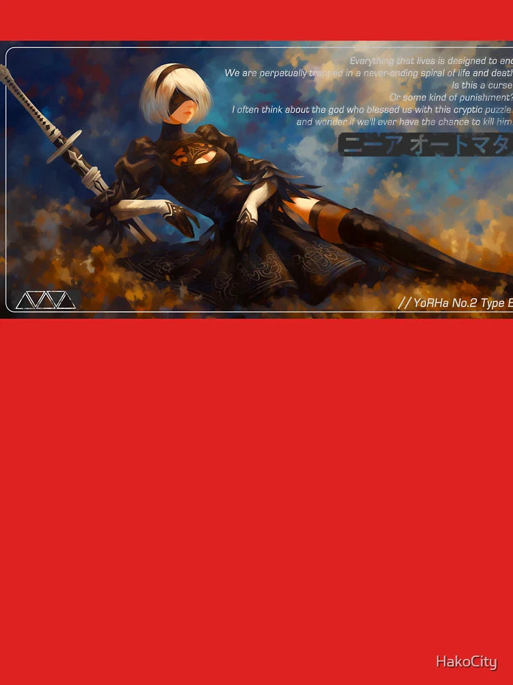 NieR Automata 2B YoRHa Deskmat - Futuristic Gaming Art Classic T-Shirt
