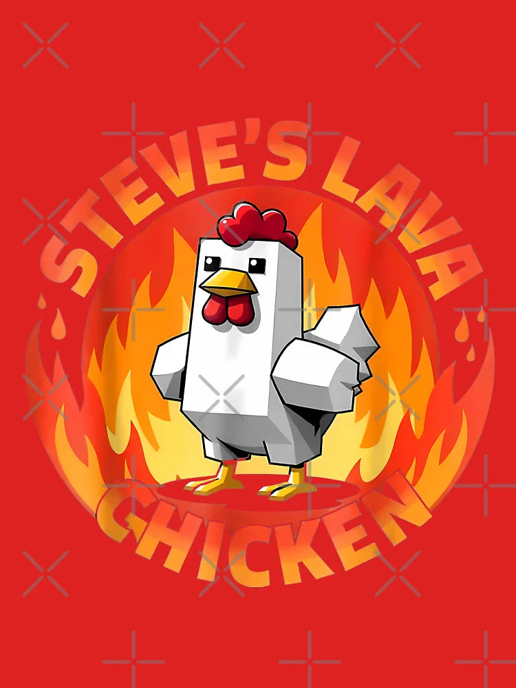 Lava Chicken Miners Meme Steve Pixel Gaming Boys Kids Game T-Shirt - Lava Chicken Steve Miner Classic T-Shirt