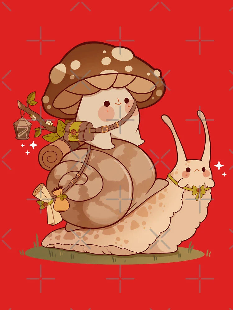 Cute mushroom and snail friend  Classic T-Shirt