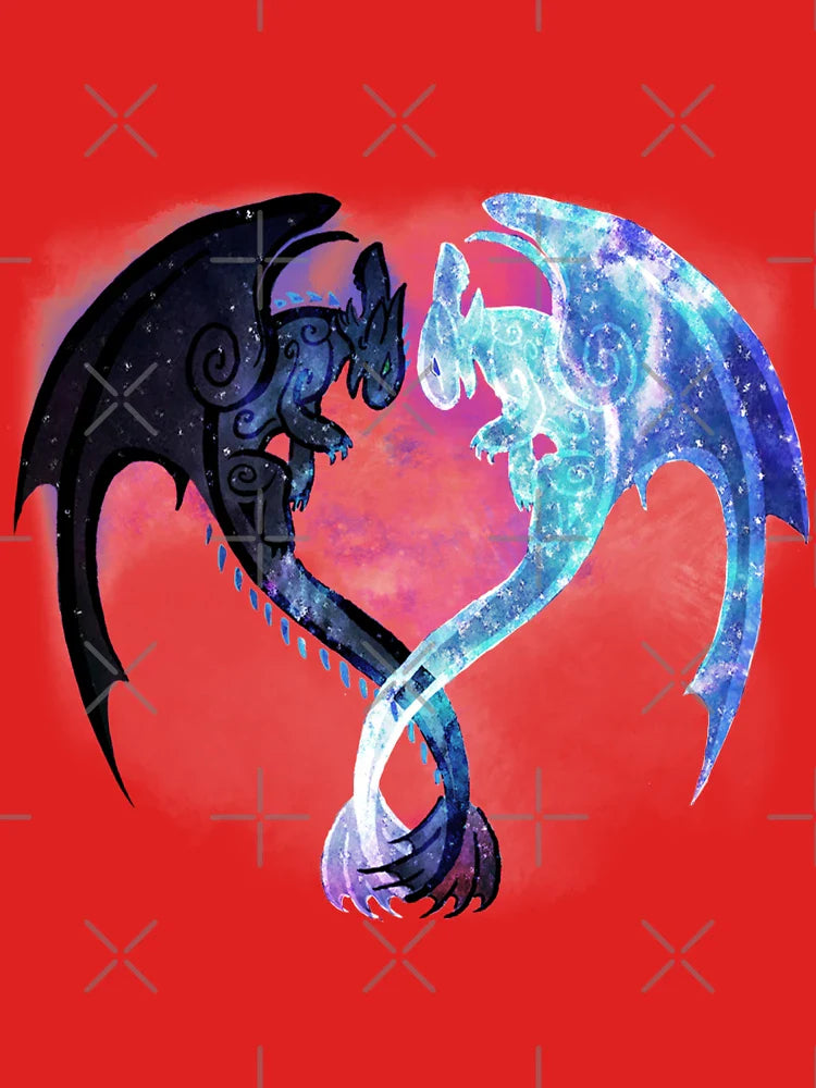 Dragon Heart Toothless and Light Fury Classic T-Shirt