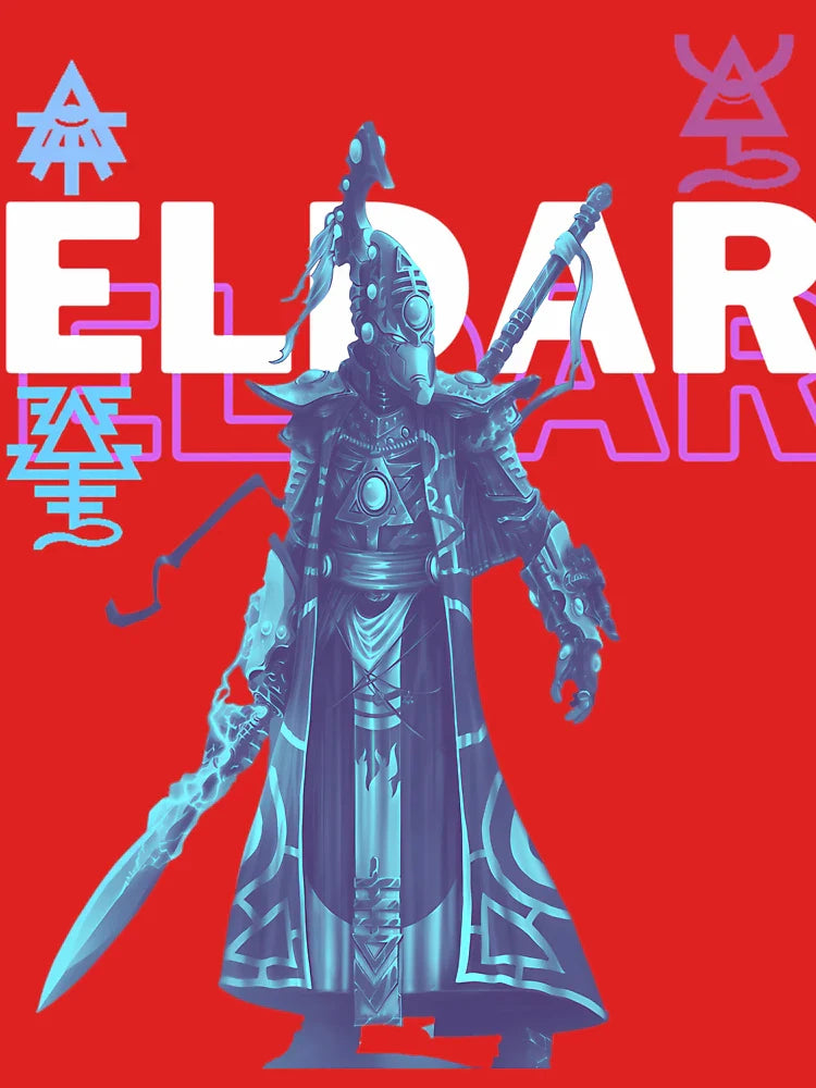 Eldar Aeldari Farseer Space Elf White Blue Classic T-Shirt