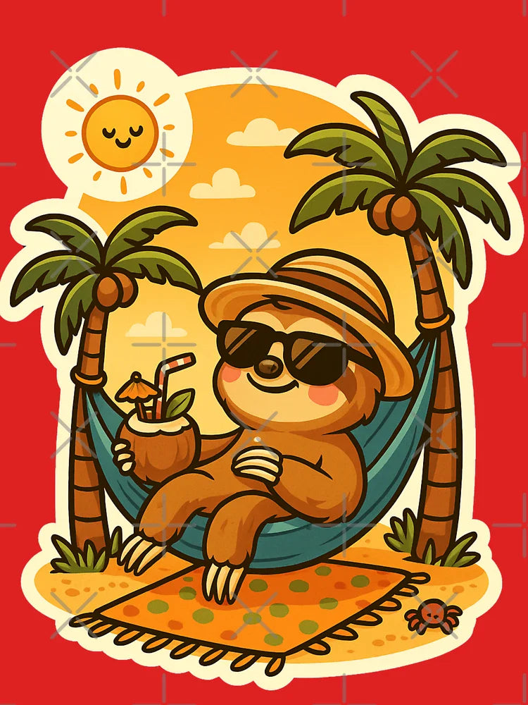 Sloth on vacation – Relaxing hammock sticker Classic T-Shirt