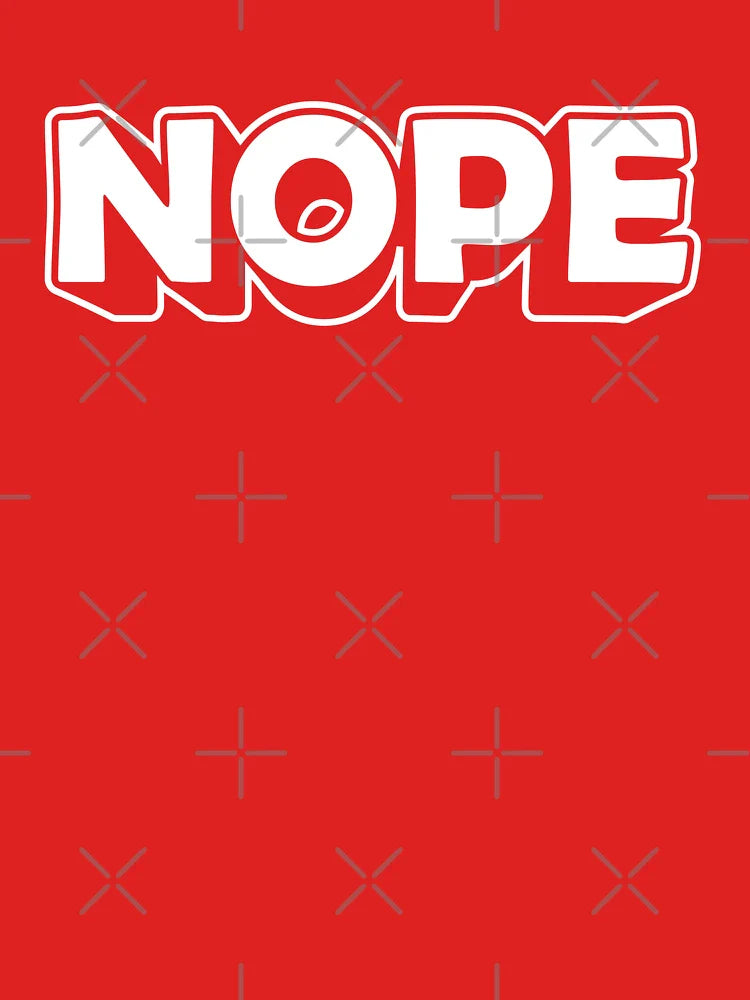 NOPE – Bold outlined comic typography in black and white Classic T-Shirt