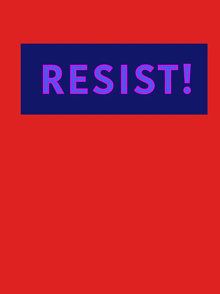 Resist blue letters with pink on dark blue Classic T-Shirt