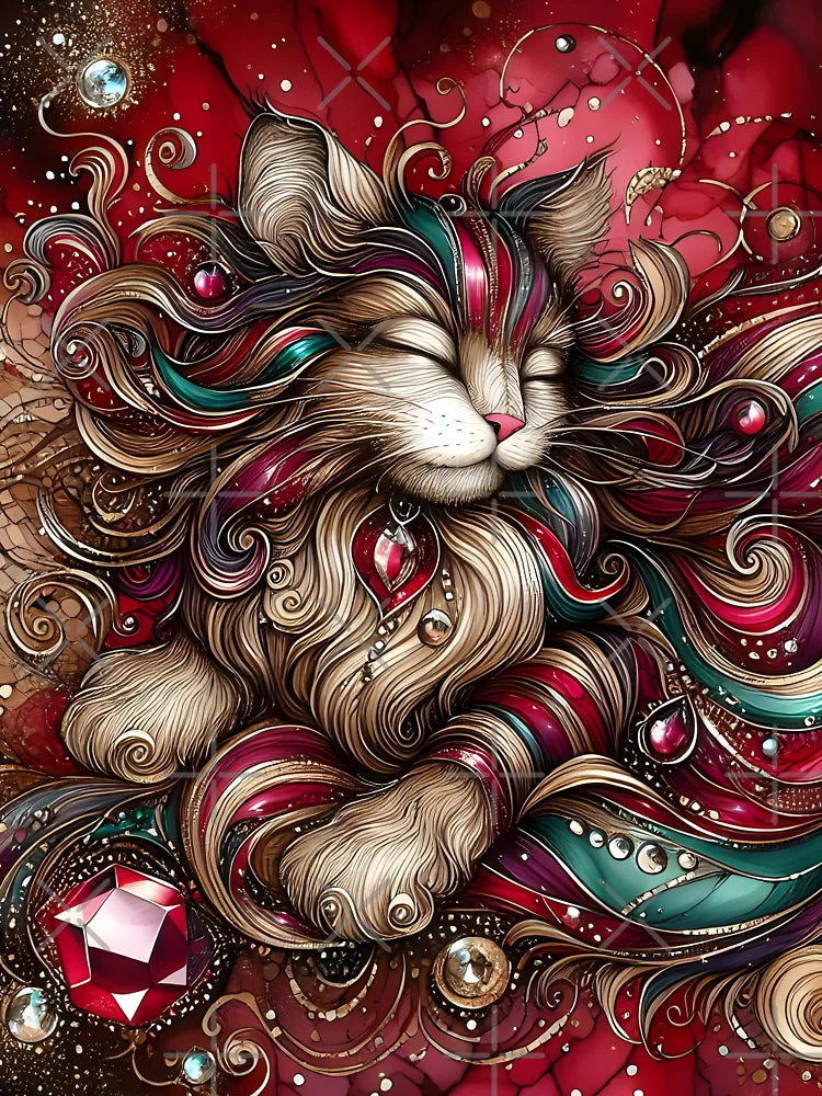 Velvet Majesty â€“ Alcohol Ink Cat Classic T-Shirt