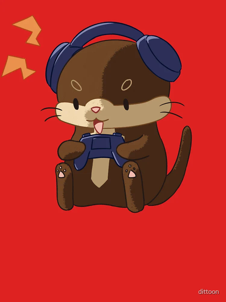 Gamer Otter – Cute Otter Playing Video Games Classic T-Shirt