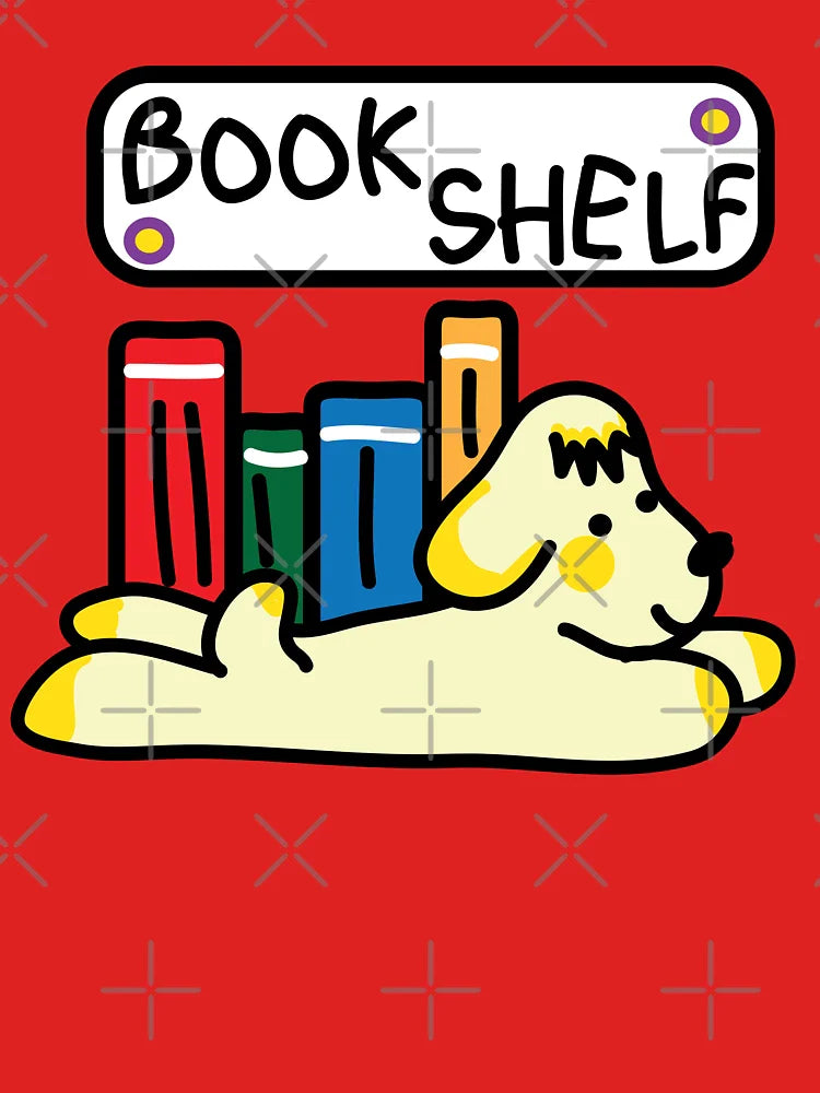 Puff the dog on a book shelf Classic T-Shirt