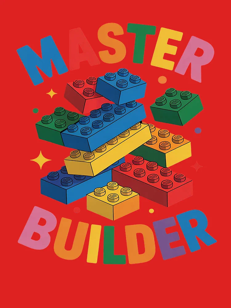 4 Year Old Blocks Building Master Builder 4th Birthday Boy Classic T-Shirt