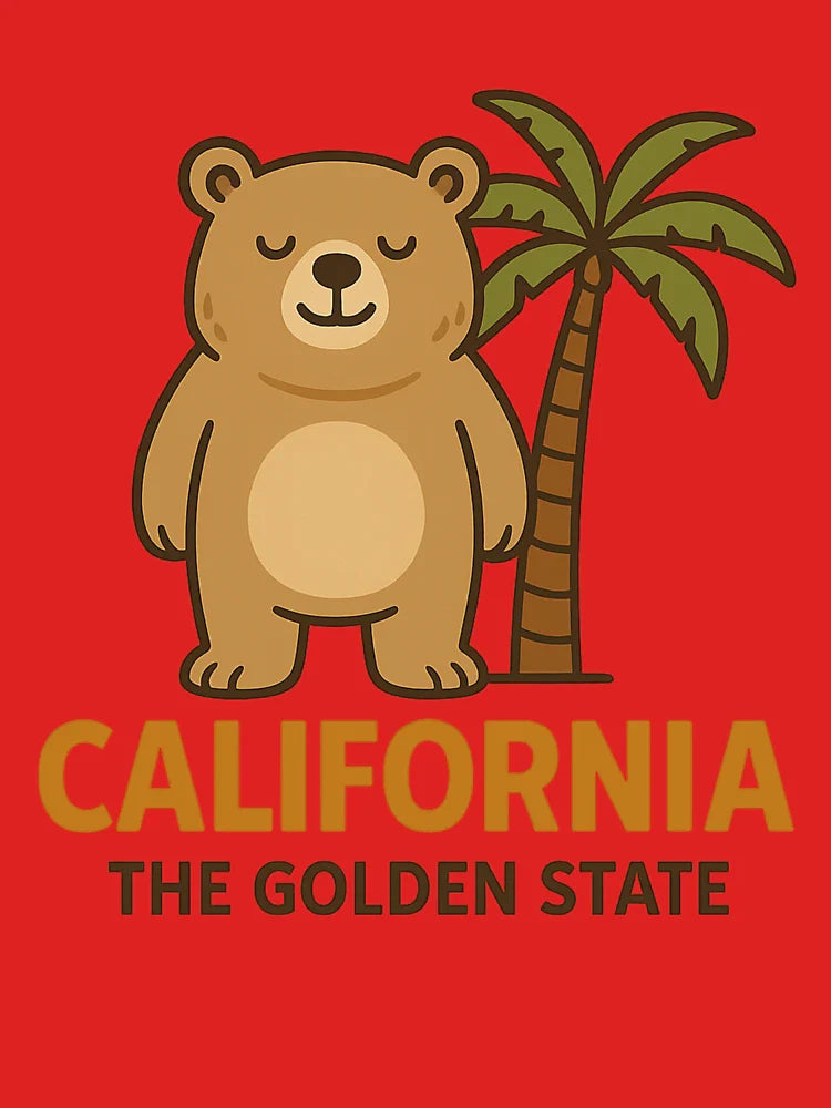 California Bear Cartoon Design | Golden State Animal Art Classic T-Shirt