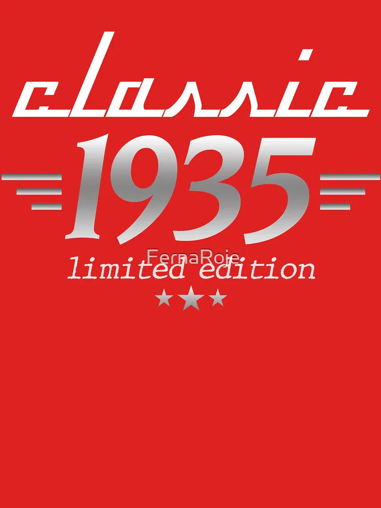 90th Birthday Vintage Classic Car 90 Year Old Classic 1935 Classic T-Shirt