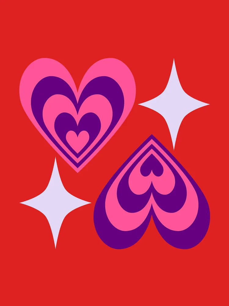 Retro Love Bloom â€“ 70s Psychedelic Heart Design Classic T-Shirt