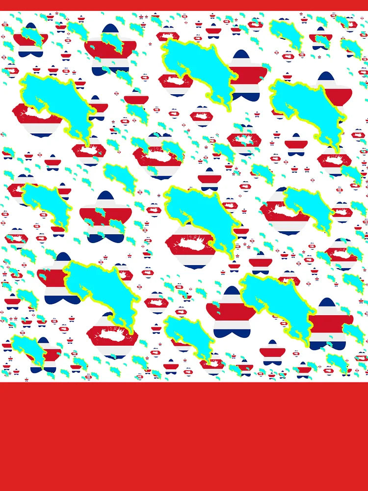 Costa-Rica Montage With Country Shape Stars And Flag Overlays | Costa-Rica Montage Avec Couvertures Pays Etoiles Et Drapeaux | Costa Rica Montaje con sobreimpresiones de bandera y estrellas de países Classic T-Shirt