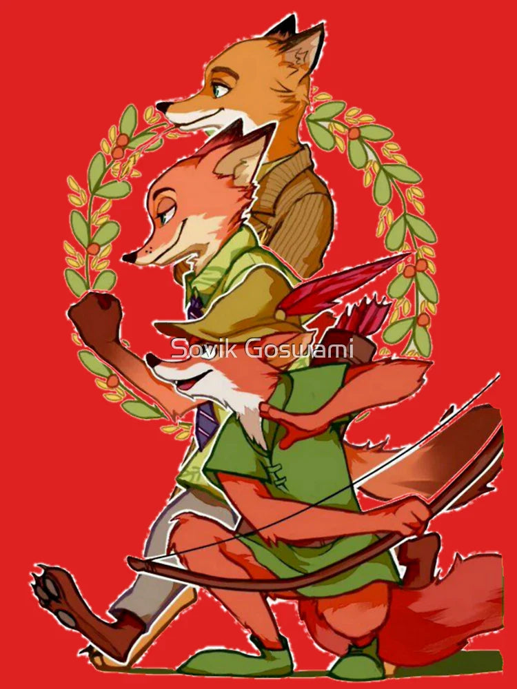 Robin Hood fox cartoon Classic T-Shirt