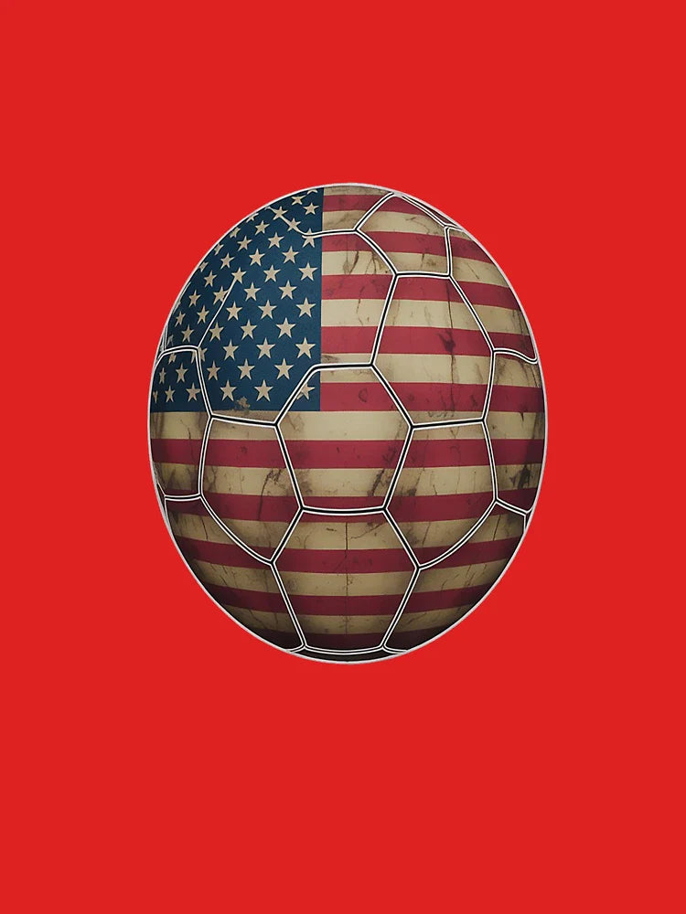 American Flag on Soccer Ball - Soccer Ball Flag Classic T-Shirt