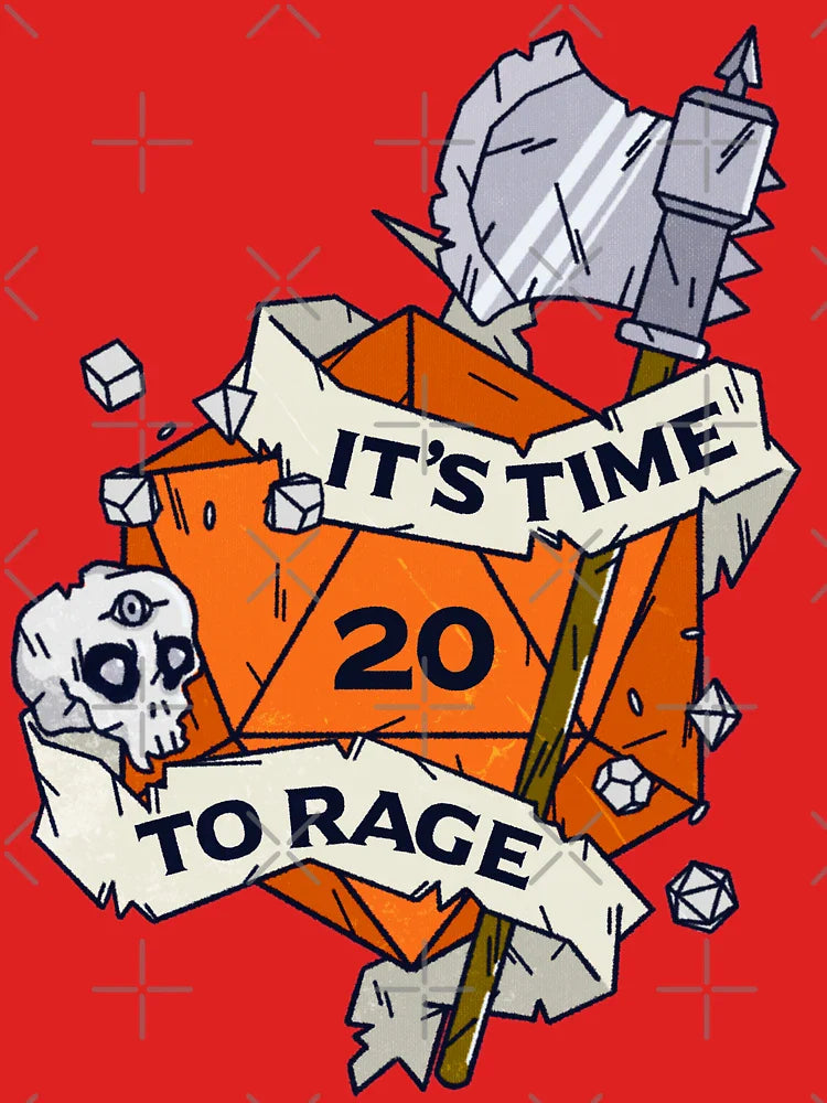 Tabletop RPG Barbarian - It's Time To Rage Classic T-Shirt