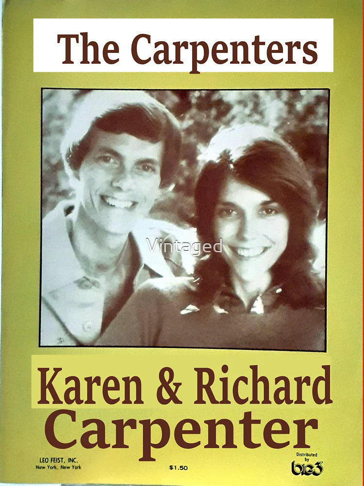The Carpenters,Karen & Richard Carpenter,  Sheet Music, Karen, Richard Classic T-Shirt