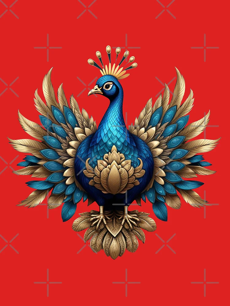 GOLDEN BLUE PEACOCK (#99FF00) Classic T-Shirt