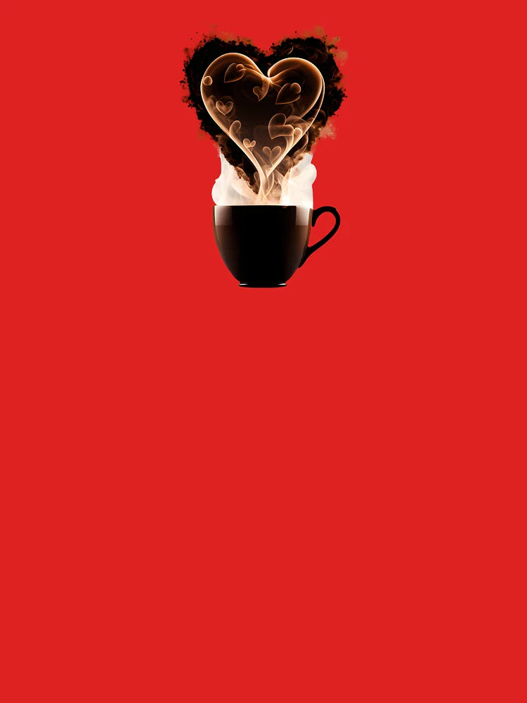 Heart of Steam Coffee Silhouette Art Print Classic T-Shirt