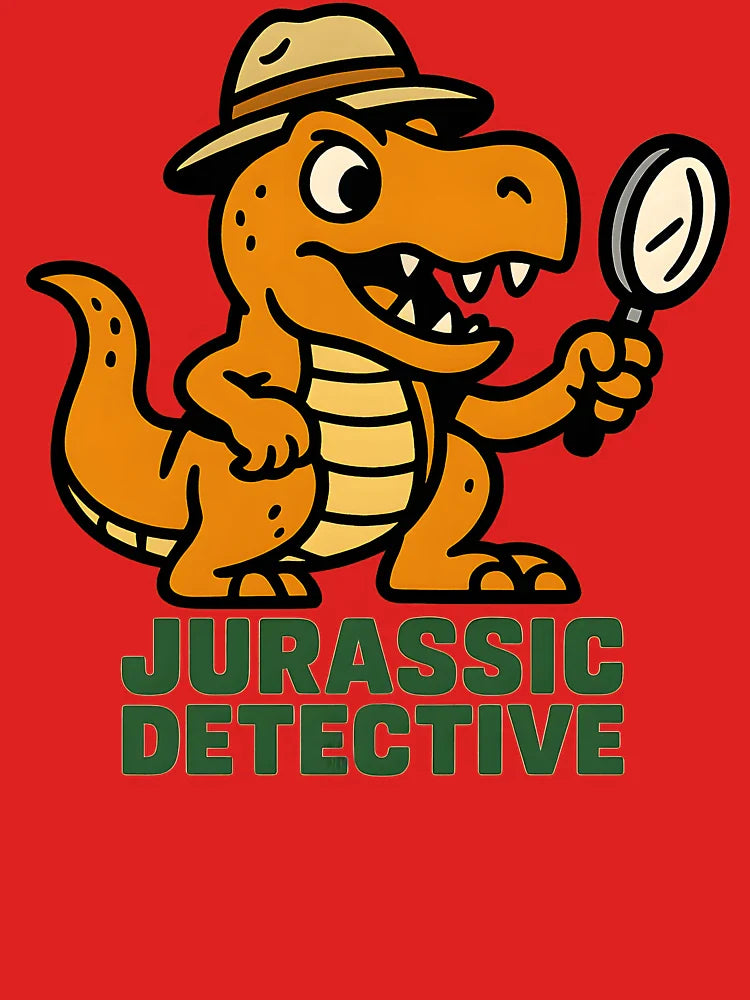 Dinosaur Explorer T-Shirt - Playful T-Rex Cartoon with Magnifying Glass Classic T-Shirt