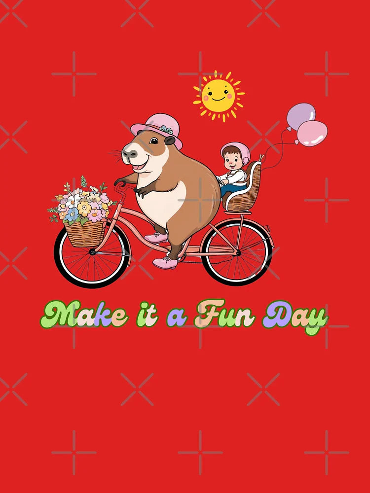 Boy & Capybara Just Having a Fun Day Classic T-Shirt