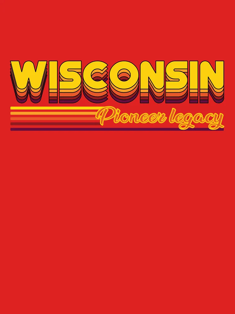 cool Wisconsin USA state design Classic T-Shirt