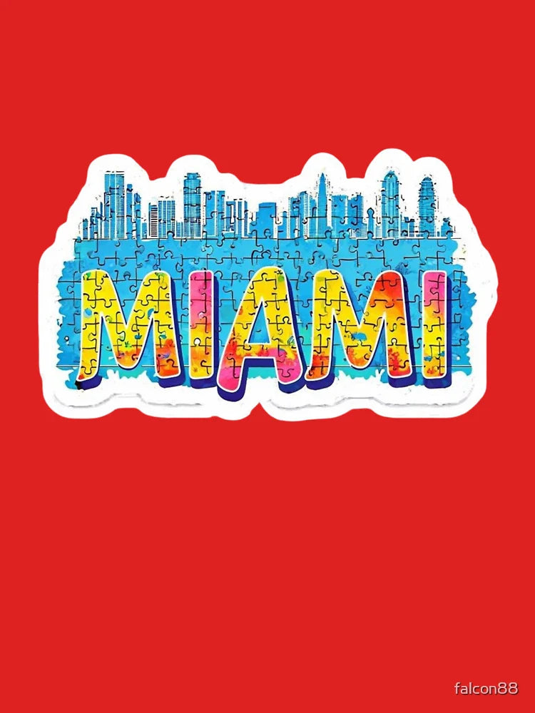 Miami Tropic Puzzle Burst Classic T-Shirt