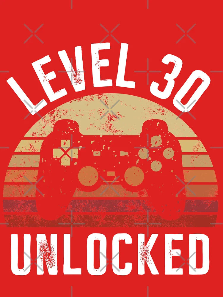 Level 30 Unlocked Shirt Video Gamer 30th Birthday Gifts Tee T-Shirt Classic T-Shirt