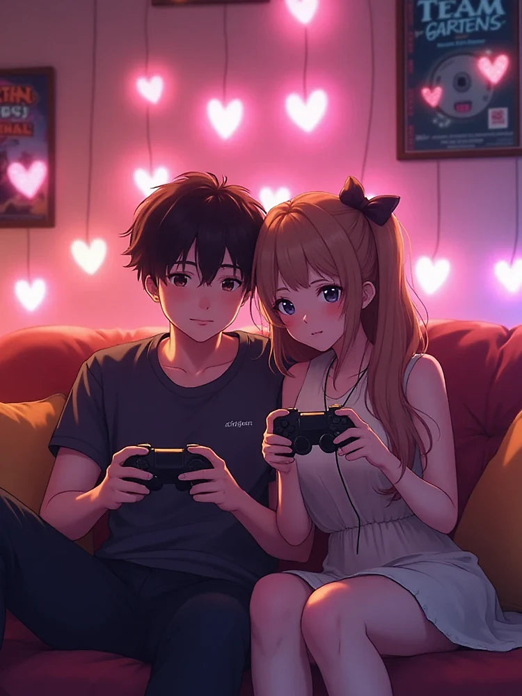 Anime Gamer Couple Classic T-Shirt
