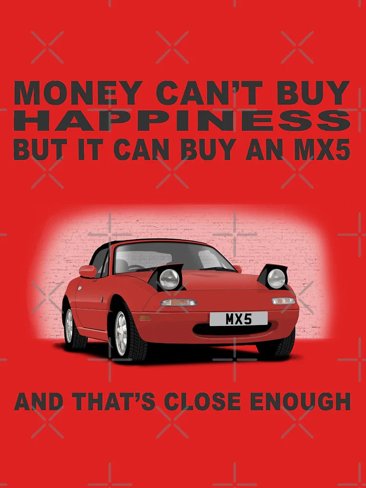 Mazda MX5 Eunos Mk1 RED Happiness Poster Classic T-Shirt