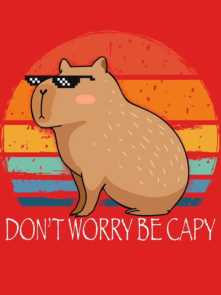 Capybara Dont Worry Be Capy Funny Rodent Classic T-Shirt