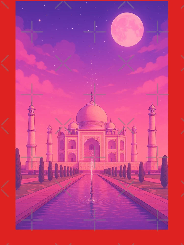Taj Mahal Vaporwave Dreamscape Art Classic T-Shirt