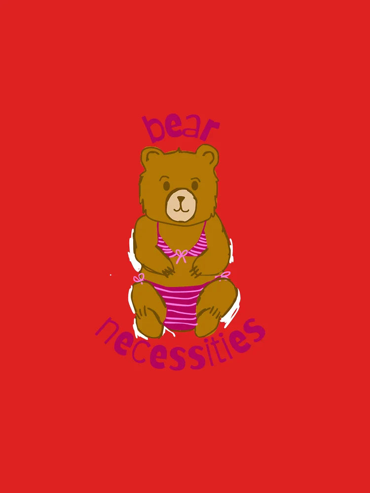 Copy of Bikini bear with blue background Classic T-Shirt