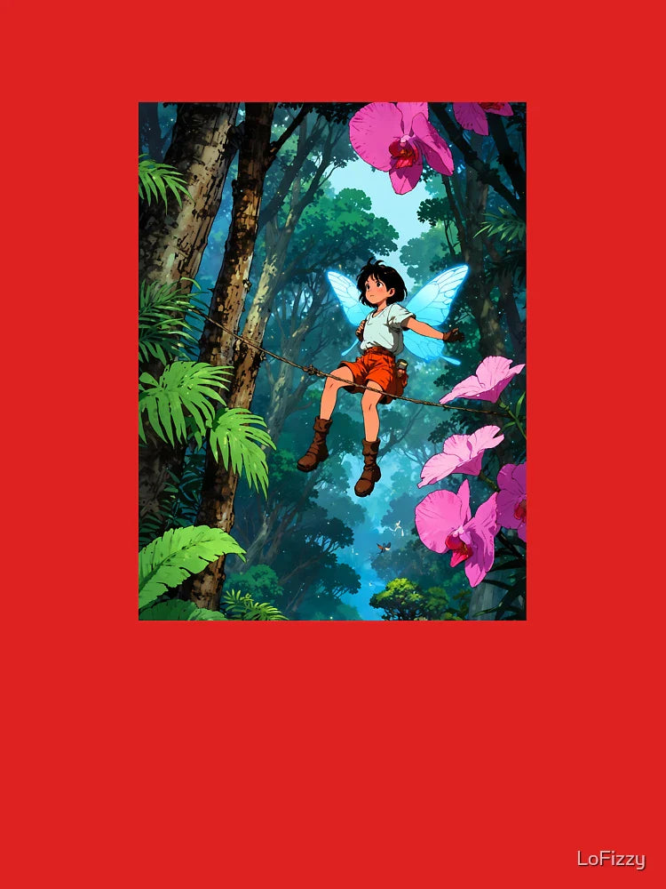 Butterfly Girl - A Dreamy Retro Anime Artwork Classic T-Shirt