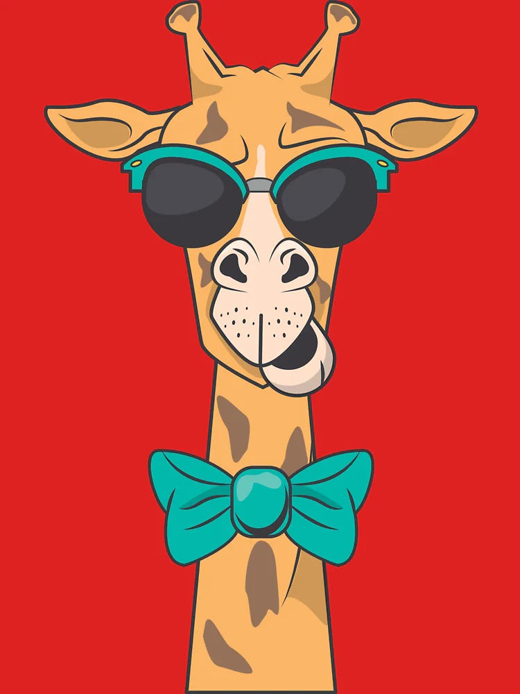 Cool Giraffe with Sunglasses and Bow Tie Classic T-Shirt