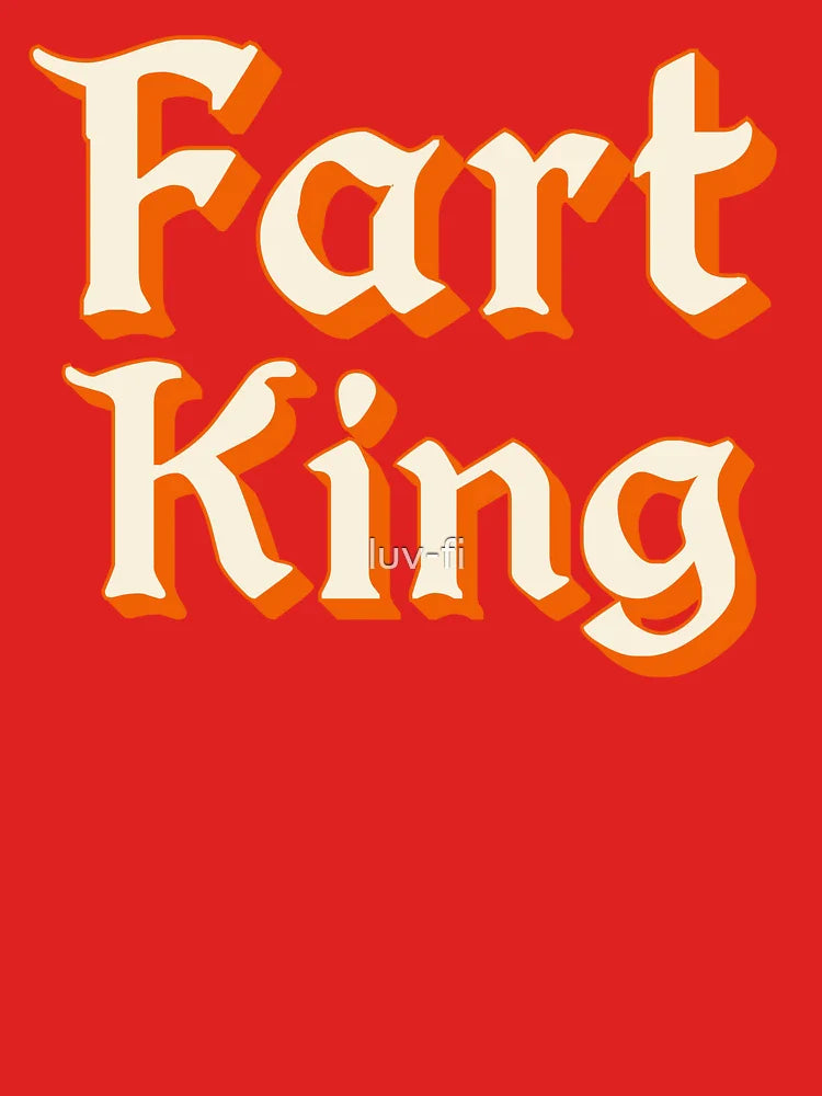 Fart King in Orange Medieval Typography Classic T-Shirt
