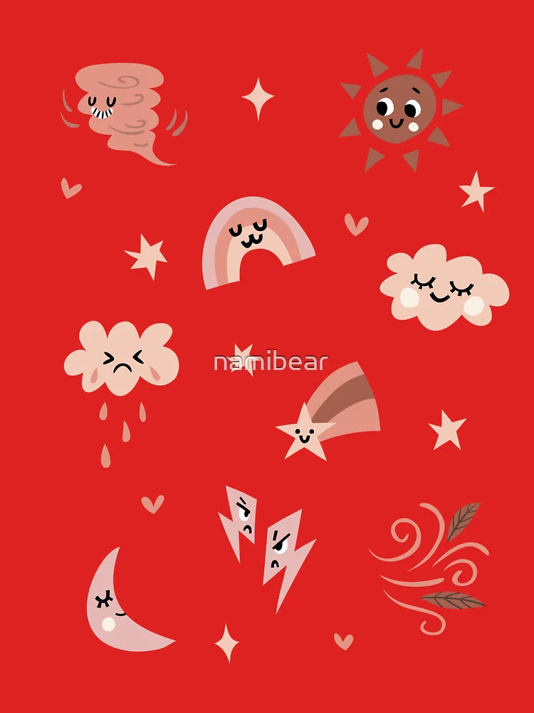 Mocha Weather Pattern for Nursery Room and Kids Room Classic T-Shirt