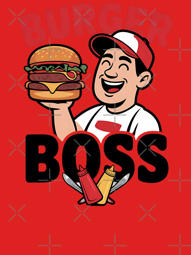 Smiling Burger Legend Holding the Ultimate Stack Classic T-Shirt