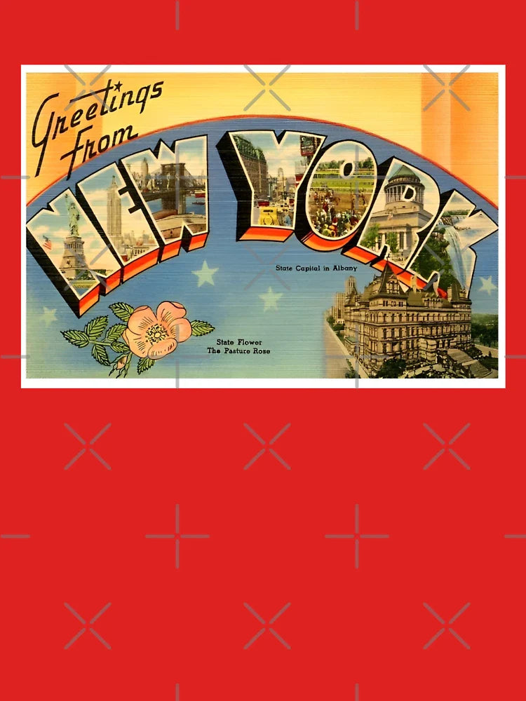 Retro New York Travel Poster Design Classic T-Shirt