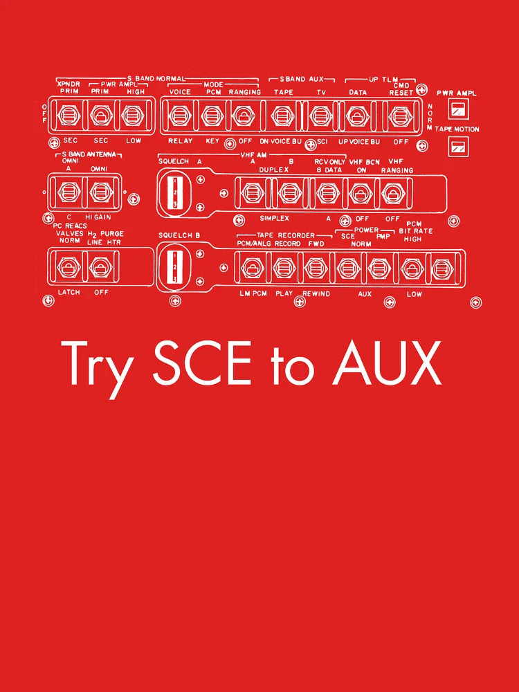 Try SCE to AUX (White on Dark) Classic T-Shirt
