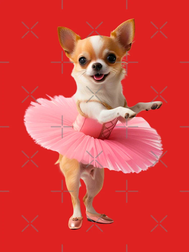 Adorable Chihuahua Ballerina Dog Art for Chihuahua Lovers Classic T-Shirt